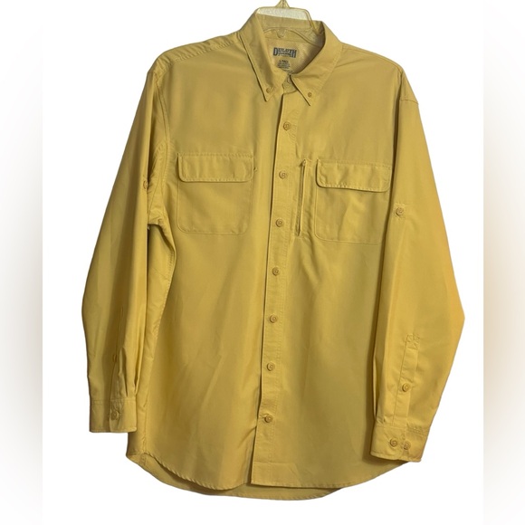 Duluth Trading Co men’s yellow long sleeve shirt. Size large. GUC - Picture 1 of 8